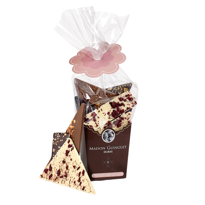 Boitasac chocolat noir blanc lait